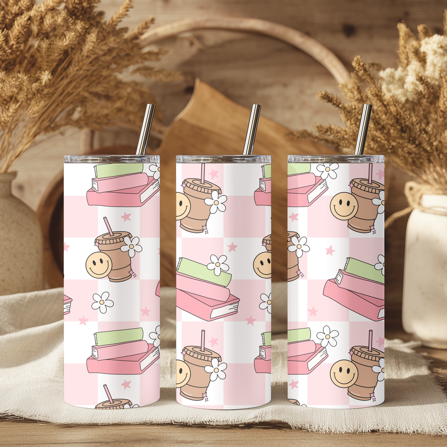 Books & Coffe 20oz Tumbler